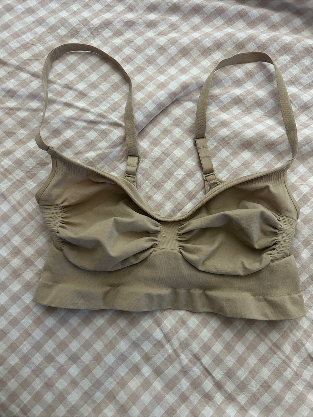 SKIMS Ruched Bralette in Taupe Beige